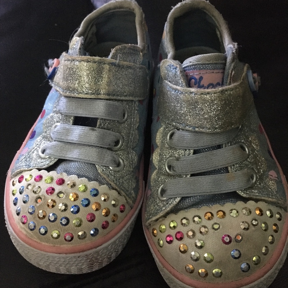 Skechers twinkle toes toddler shoes.
